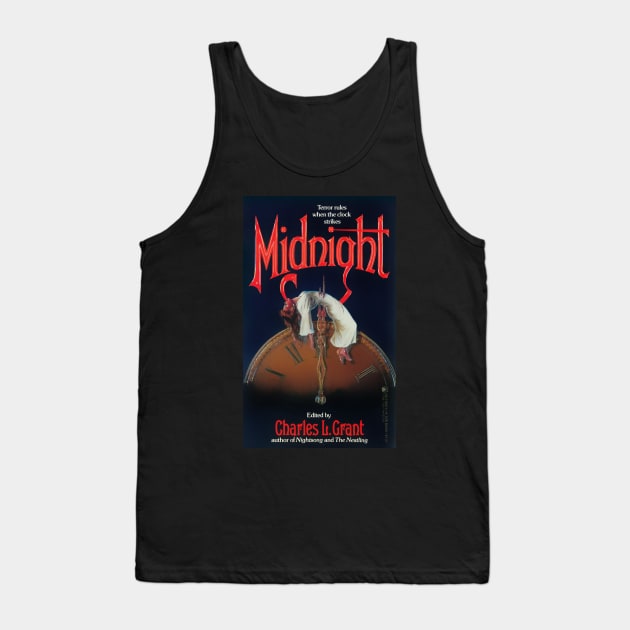 Midnight 1980s book cover Tank Top by Psychosis Media